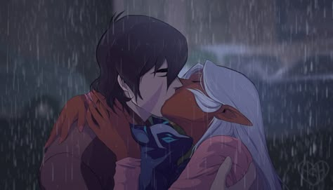 Allura Fanart, Story To Write, Allura Voltron, Voltron Allura, Keith And Allura, Princess Allura, Wolf King, Kissing In The Rain, Keith Kogane