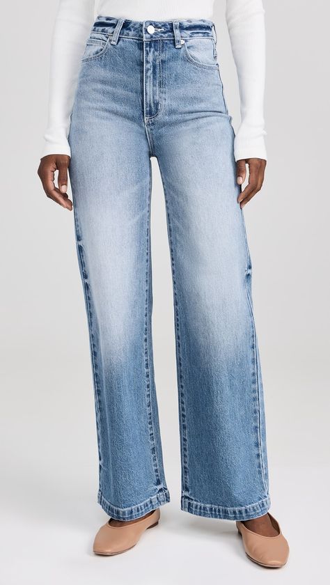 ABRAND 94 Wide Vesta Jeans | Shopbop Vintage Wide Leg Jeans, Madewell Outfits, Levi's Ribcage, Madewell Style, Cropped Wide Leg Jeans, Jeans Fabric, Madewell Jeans, China Fashion, Vintage Jeans