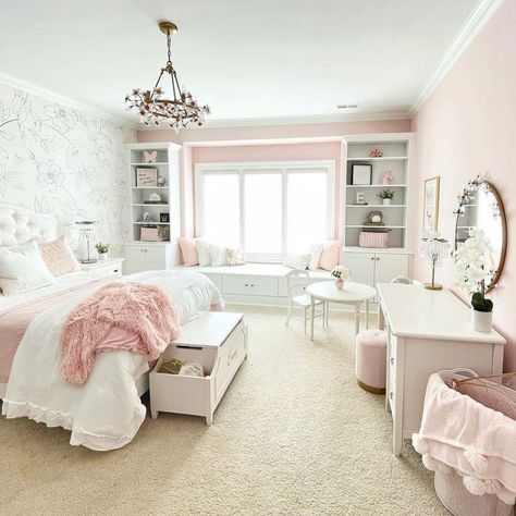 Girls Dream Bedroom, Girls Room Design, Aesthetic Bedroom Ideas, Teen Bedroom Designs, Girl Bedroom Designs, Teen Bedroom Decor, Girl Bedroom Decor