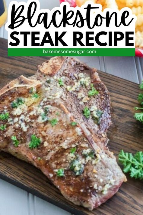 Serve up this juicy Blackstone steak recipe. It's a juicy steak cooked on top of your Blackstone griddle—restaurant-quality steak at home. This is an easy flat top grill recipe that shares step by step instructions to leave you with a tasty and juicy steak. #blackstone #flattop #grill #recipe #steak #easy #juicy Steak Blackstone, Blackstone Steak, Steak At Home, Steak Marinade Recipes, Blackstone Recipes, Sugar Recipes, Griddle Recipes, Flat Top Grill, Roast Beef Sandwiches