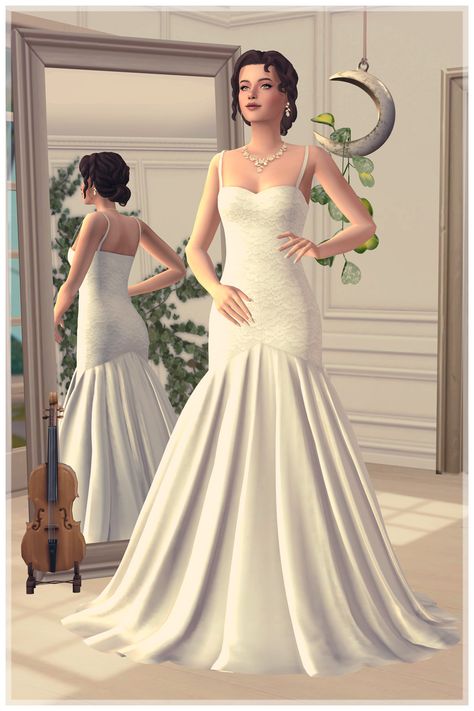 I am obsessed with wedding fashion... so, because literally no one asked for it, here’s a lookbook series for other wedding... Sims 4 Mm Wedding Dress, Sims 4 Cc Maxis Match Wedding Dress Patreon, Sims 4 Vail, Sims 4 Cc Clothes Wedding Dress, Sims 4 Bridal Cc, Sims 4 Prom Dress Cc Maxis Match, Ts4 Wedding Cc, The Sims 4 Mods Dress, Sims 4 Wedding Dress Maxis Match