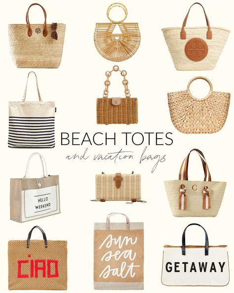 Beach Bag Ideas, Florida Vacation Outfits, Beach Outfits Women Vacation, Vacation Purse, Beach Bag Essentials, Best Beach Bag, Life On Virginia Street, Spring Purses, Resort Casual