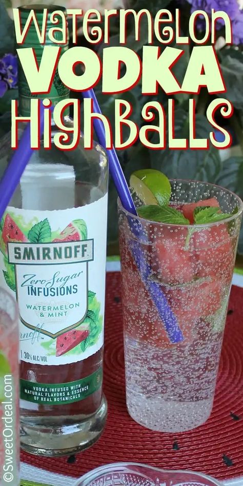 Watermelon Vodka Highballs taste amazingly refreshing, plus they're low calorie and sugar free. Low Calorie Mixed Drinks, Sugar Free Alcoholic Drinks, Low Sugar Alcoholic Drinks, Watermelon Vodka Drinks, Flavored Vodka Drinks, Sugar Free Alcohol, Low Calorie Alcohol, Low Calorie Alcoholic Drinks, Diet Sprite