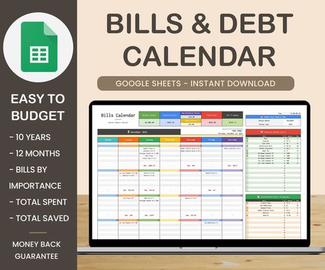 Bills Calendar Spreadsheet Google Sheets, Debt Bill Payment Tracker, Annual Budget Planner, Bill Calendar, Weekly Budget #Monthly_Budget_Calendar #Bills_Calendar #Monthly_Bill_Organizer #Budget_Planner_Spreadsheet #Calendar_Budget Monthly Bills Template, Monthly Budget Calendar, Budget Spreadsheet Free, Spreadsheet Aesthetic, Excel Monthly Budget Spreadsheet, Bills Calendar, Spreadsheet Ideas, Home Budget Spreadsheet, Monthly Bill Organizer