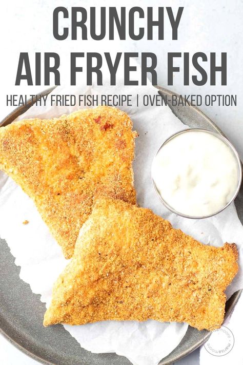 Fried Tilapia Air Fryer, Healthy Fried Fish Recipes, How To Fry Fish In Air Fryer, Air Fryer Fried Fish Recipes, Fried Fish In Air Fryer, Air Fryer Fish Recipe, Cornmeal Crust, Air Fried Fish, Air Fryer Fish Recipes