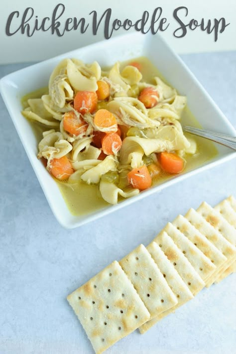 Chicken Noodle Soup | Sarah Halstead Chick Fil A Recipe Copycat, Homemade Chicken Noodle Soup Recipe, Chick Fil A Recipe, Chicken Noodle Soup Recipe Homemade, Soup Recipes Chicken, Copycat Chick Fil A, Eat More Chicken, Homemade Chicken Noodle, Chicken Noodle Soup Recipe