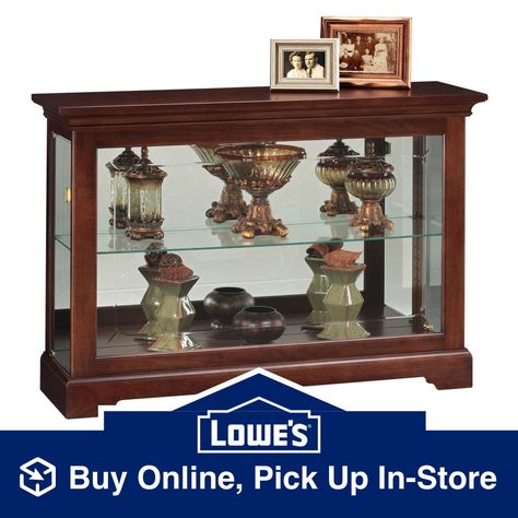 Small Curio Cabinet, Grandfather Clocks, Wood Furniture Living Room, Cabinet Display, Howard Miller, Glass Cabinets Display, China Display, Opening Doors, Console Cabinet