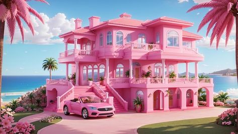 Barbie Convertible, House Barbie, Frames Design Graphic, Carnival Birthday Party Theme, Home Structure, Luxury Houses Mansions, Photo Dream, Carnival Birthday Parties, Malibu Barbie