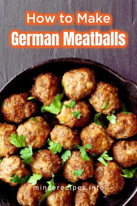 How to Make German Meatballs Sauerkraut Meatballs, German Meatballs, Pork Chops And Sauerkraut, German Meat, Meatballs Baked, Minced Beef Recipes, Mince Recipes, Meatballs Recipe, Favorite Comfort Food