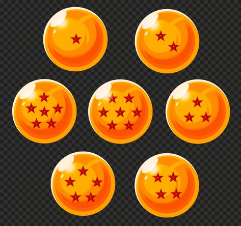 Dragon Ball Z Clipart, Seven Dragon Balls, Dragon Ball Z Balls, 7 Dragon Balls, Goku Png, Orange Balls, Goku Blue, Pokemon Mewtwo, 7th Dragon