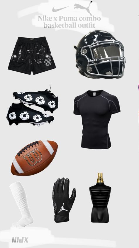 Football drip nfl football hype game day Flag Football Essentials, 7 On 7 Football Drip, Soccer Drip, Football Workouts Training, Sporty Fits, Cool Football Pictures, Sporty Outfits Men, Fire Outfits, Tackle Football