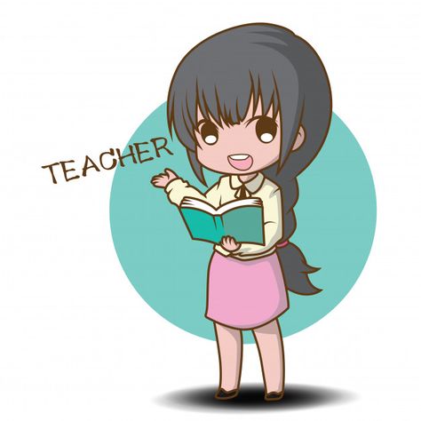 Cute teacher cartoon character style. Pr... | Premium Vector #Freepik #vector #business Cute Anime Teacher, Cute Teacher Drawing, Teacher Drawing Cartoon, Cute Teacher Cartoon, Chibi Teacher, Teacher Cartoon Character, Teacher Anime, Teacher Drawing, Teacher Appreciation Diy