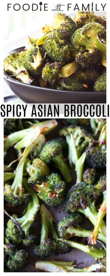 Spicy Asian Broccoli: Long spears of broccoli are tossed with Chinese chile-garlic sauce, minced fresh garlic, sesame oil, a bit of raw sugar and this and that then roasted until crisp-tender. This will beat every white cardboard takeout container of Chinese you can get anywhere without exception. Spicy Garlic Broccoli, Spicy Broccoli Recipes, Sesame Broccoli Recipe, Chinese Broccoli Recipe, Frozen Broccoli Recipes, Asian Broccoli, Broccoli Recipes Healthy, Spicy Broccoli, Roasted Broccoli Recipe