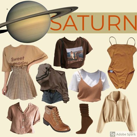 Planet Saturn Inspired Outfit, Saturn Inspired Outfit, Saturn Outfit, Space Core, Venus Sign, Planet Fashion, Mood Board Fashion, Beauty Clothes, Outfit Inspo Fall