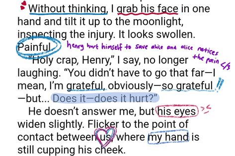 when alice and henry need to distract mr. murphy and henry did fake faint. he ended with a bruise and alice first reaction was this. 😔 Alice And Henry If You Could See The Sun, Alice Sun, Henry Li, Ann Liang, English Professor, Book Annotations, Book Pins, Lore Olympus, Book Recs