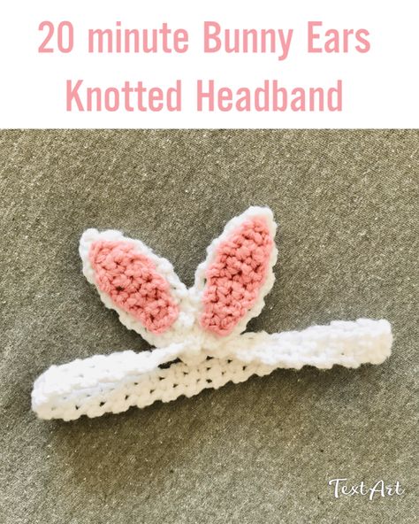 Super Easy, Super Fun, Knotted Bunny Ears Headband Knotted Headband Pattern, Crochet Bunny Ears, Baby Bunny Ears, Journey Girl Dolls, Cat Headband, Easter Headbands, Bernat Yarn, Baby Headbands Crochet, Fun Easter Crafts