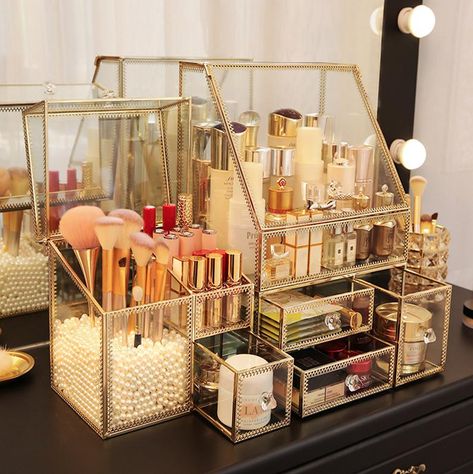 Glass Makeup, Organizer Office, Cosmetic Organizer, Organiser Box, Makeup Organizer, Gift Card Sale, Cosmetic Storage, Acrylic Box, Makeup Storage