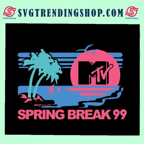 Mtv Logo, Summer Birthday Party, Summer Birthday, Spring Vibes, File Free, Spring Break, Tshirt Logo, Mtv, Pastel Colors