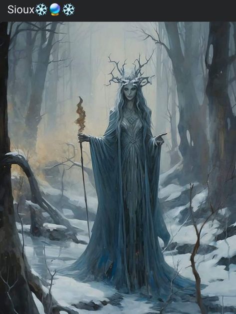 Creepy Winter Art, Christmas Witch Art, Winter Witch Art, Winter Witch Aesthetic, Winter Fantasy Art, Forest Witch Art, Occult Spells, Winter Forest Painting, Gothic Forest