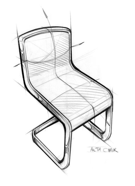 Virtual Projects - Another use of using a virtual tools to have students… Wooden Chair Plans, Chair Drawing, Wood Chair Design, Furniture Sketch, Furniture Design Sketches, Chair Design Wooden, Industrial Design Furniture, Industrial Design Sketch, Built In Bookcase