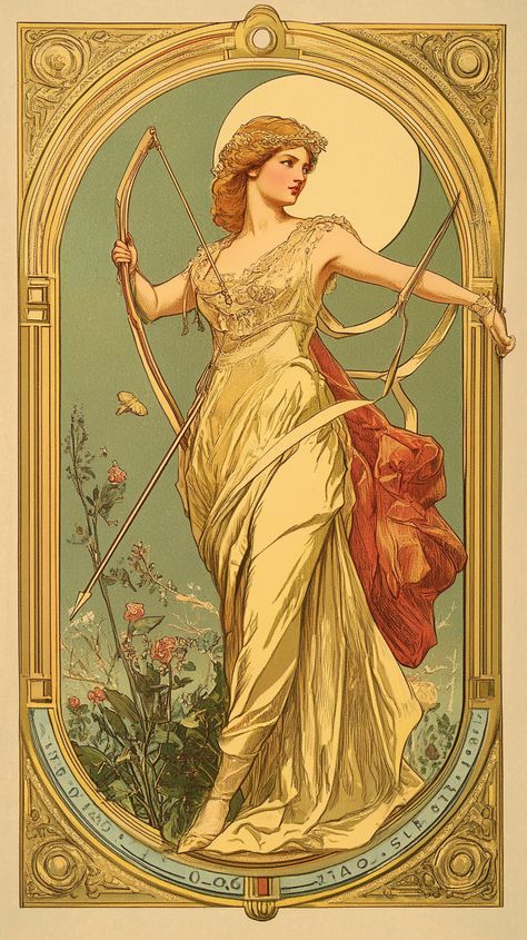 Sagittarius woman in Gustave de Jonghe's style, exuding elegance and adventure, blending 19th-century charm with astrological intrigue. Sagittarius Images, Sagittarius Core, Sagittarius Vibes, Sagittarius Aesthetic, 2025 Vibes, Sagittarius Woman, Sagittarius Art, Art Nouveau Mucha, Sagittarius Tattoo