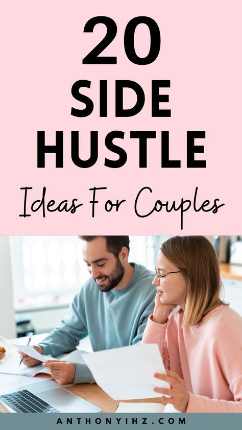 As a couple, do you know that you would make more money when you work together. There are many side hustles for couples you can do together that are fun and creative. If you want to learn more about the best side hustles for couples, and high paying jobs for couples, here are 20 side hustle ideas for couples. Making money ideas for couples, plus how to make money online as a couple Jobs Couples Can Do Together, Business Ideas For Couples, Couples Working Together, Projects For Couples, Making Money Ideas, Couples Money, Wedding Sides, Unique Business Ideas, Online Jobs For Moms