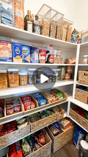 Michelle Anzaldua | Home Decor on Instagram: "What a transformation! I organized this pantry for a client over the weekend and it was so fun! The last part will be adding the bamboo lazy Susan’s that are on the way for the oils, vinegars and sauces at the top.   I love how organized it is just in time for Back To School not to mention aesthetically pleasing it is now!   I will link everything that I used in my stories and in my LTK (Link in bio)   #pantry #pantryorganization #pantrydesign #pantrygoals #pantrymakeover #pantryorganisation #pantrystorage #pantryideas #pantryinspo" Clearing Out Clutter, Pantry Organisation, Pantry Makeover, The Home Edit, Pantry Design, Pantry Storage, Lazy Susan, August 15, Pantry Organization