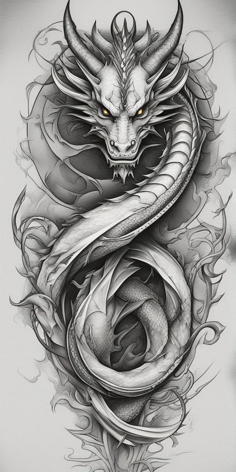 Unique Dragon Tattoo For Men, Tattoo Dragon Design, Dragon Face Drawing, Wow Tattoo, Black Dragon Tattoo, Dragon Tattoo Drawing, Dragon Head Tattoo, Celtic Dragon Tattoos, Dragon Tattoo Sketch