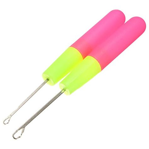 DCDEAL 2 Sizes Plastic Handle Latch Hook Crochet Needle Interlocking Braid Needle For Hair Extension Feather InstallationS *** Check out the image by visiting the link.(It is Amazon affiliate link) #american Crochet Needles For Hair, Hook Crochet, Crochet Needle, Mega Hair, Micro Braids, Crochet Needles, Latch Hook, Arts And Crafts Supplies, Crochet Braids