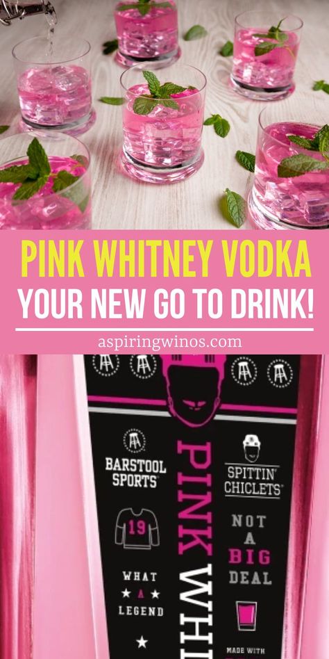 New Amsterdam Pink Whitney Vodka | What is Pink Whitney Vodka | Pink Lemonade Vodka | How to Drink Pink Whitney | Pink Whitney Cocktail Ideas | NHL Lemonade Vodka | Flavored Vodka for Guys Drinks Made With Pink Whitney, What To Mix With Pink Whitney Vodka, Pink Whitney Punch Recipes, Vodka Pink Drink, Pink Whitney Shooters, Pink Whiskey Drinks, Pink Whitney Vodka Drinks Recipes, Pink Whitney Shots, Mix Drinks With Pink Whitney