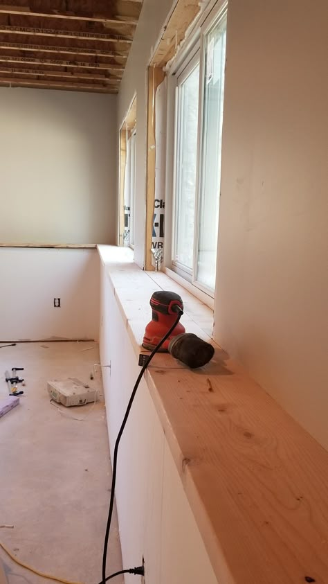 DIY Finished Basement Ledge • Half Wall Ideas • The Homemade abode Half Wall Ledge, Build A Half Wall, Basement Ledge, Diy Finished Basement, Half Wall Ideas, Diy Finish Basement, Wall Ledge, Basement Remodel Diy, Half Walls