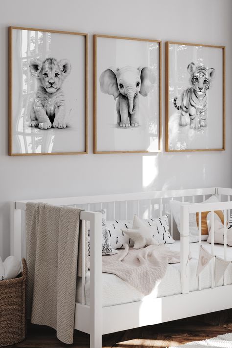 Puppy Nursery Decor, Safari Nursery Prints, Safari Animals Nursery, Woodland Animal Nursery, Jungle Nursery, Safari Nursery Decor, Wild Beauty, Baby Animal Prints, Tiger Cub