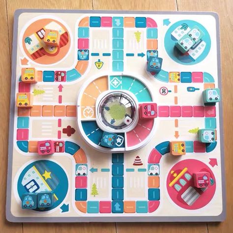 Monopoly Design Inspiration, Cute Board Game Design, Board Game Board Design, Board Game Board, Board Game Inspiration, Luxury Board Games, Board Game Design Inspiration, Ludo Game Design, Board Game Design Templates