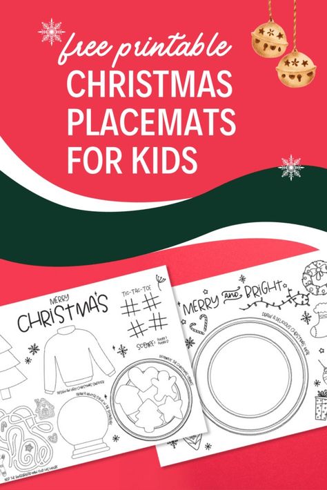 Christmas Placemats Printable, Kids Christmas Placemats, Free Printable Christmas Placemats, Christmas Placemats Pattern Free, Subbing Ideas, Printable Placemat, Daycare Curriculum, Christmas Diy Kids, Activity Placemat