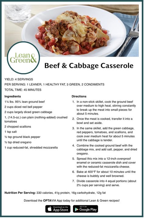 Beef And Cabbage Casserole, Lean Dinners, Cabbage Casserole Recipes, Lean Protein Meals, Beef Cabbage, Lean And Green, Beef And Cabbage, Cabbage Casserole, Lean Meals