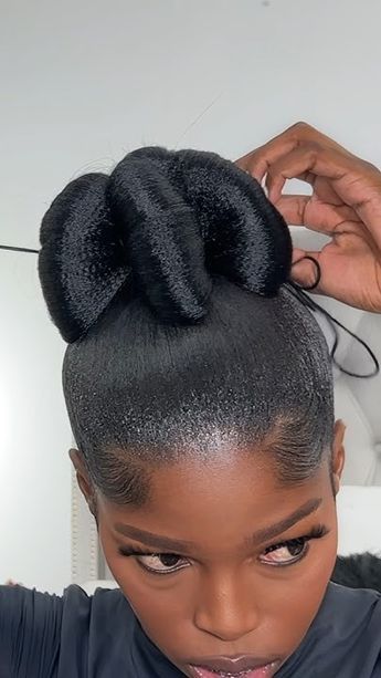 A Quick affordable Bun you can do at home ♥️ #diyhairstyles #affordablehair #hairstyleideas African American Bun Hairstyles, Simple Dress Casual, Braiding Styles, African Hair Braiding Styles, African Hair, Hair Braiding, African Braids Hairstyles, Simple Dress, African American Hairstyles