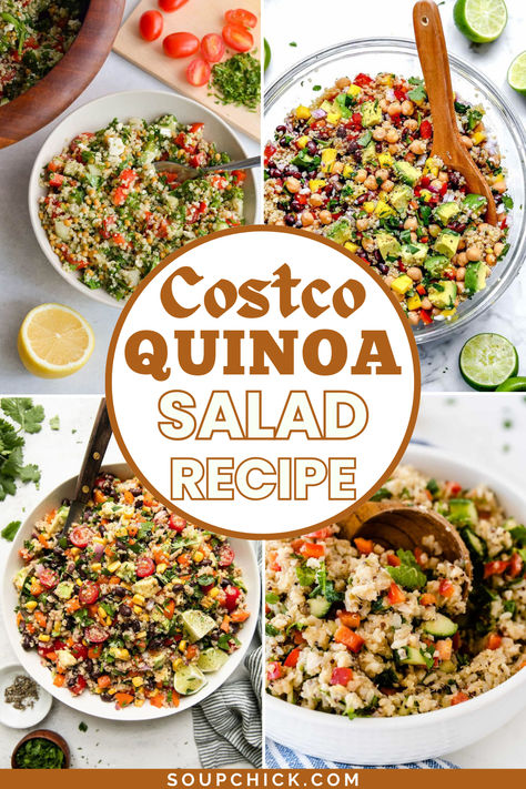 Costco Quinoa Salad Recipe Costco Salad Recipe, Costco Quinoa Salad Recipe, Costco Salad, Costco Quinoa Salad, Plant Paradox Food List, Power Salad, Quinoa Salad Recipes, Homemade Salads, Roasted Chickpeas