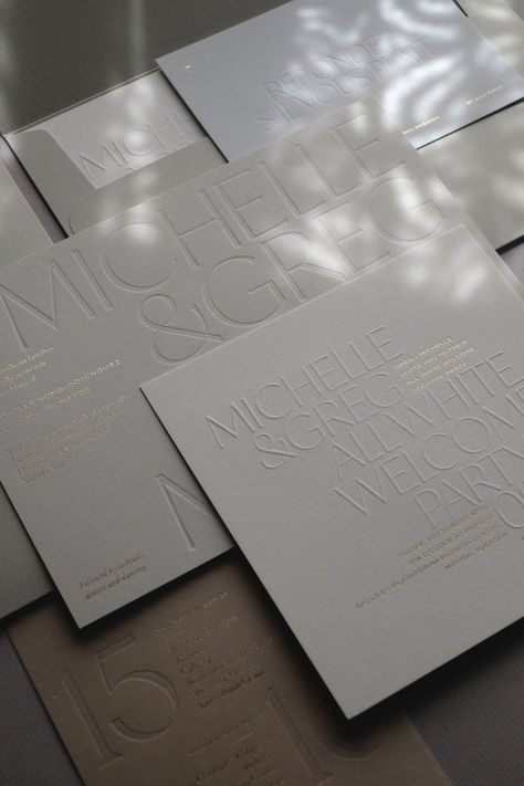 bling-embossing-wedding-invitations-20 Safe The Date, Embossed Invitations, Embossed Wedding Invitations, Blind Embossing, Simple Beach Wedding, Product Packaging Design, Letterpress Wedding, Stationery Collection, Wedding Mood