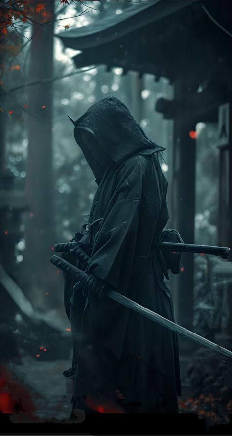 Cool Ninja Wallpapers, Shadow Samurai, Ninja Photo, Punisher Artwork, Samurai Concept, Japanese Ninja, Old Man Pictures, Ninja Wallpaper, Japanese Art Samurai