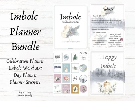 Imbolc Celebration, Imbolc Ritual, What Is Spirituality, Sticker Printer, Planner Layout, Planner Bundle, Printable Planner Stickers, Day Planners, Planner Design