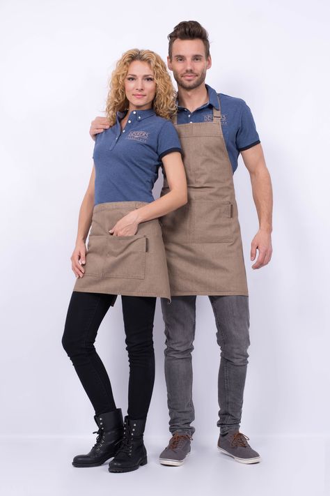 Restaurant Uniforms Trendy Modern, Restaurant Uniforms Casual, Restaurant Uniforms Trendy, Waiter Uniform Design, Waitstaff Uniform, Bartender Uniform, Bar Uniform, Chef Dress, Waitress Outfit