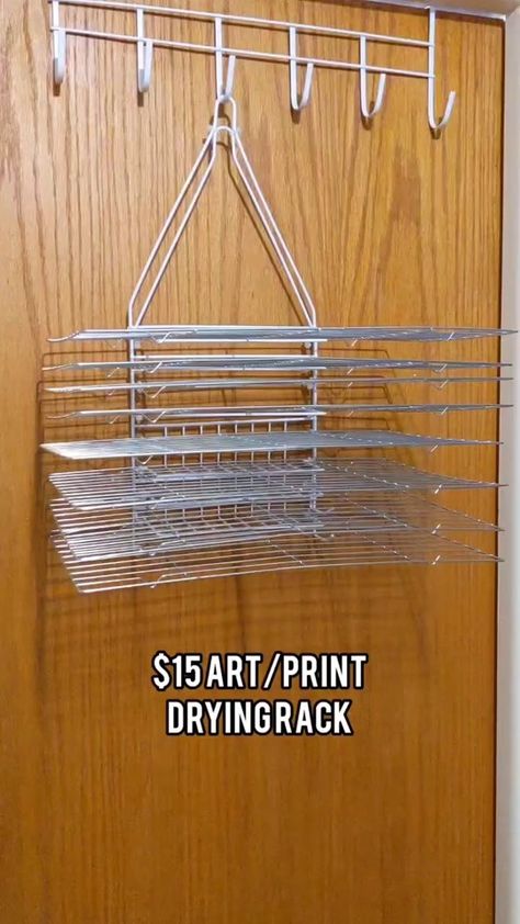 #DIY art print drying rack for less than $15! #printmaking #dryingrack... | TikTok Diy Art Drying Rack, Art Drying Rack, Art Studio Design, Studio Design, Tiktok Watch, Tiktok Videos, Drying Rack, Diy Art, Art Studio