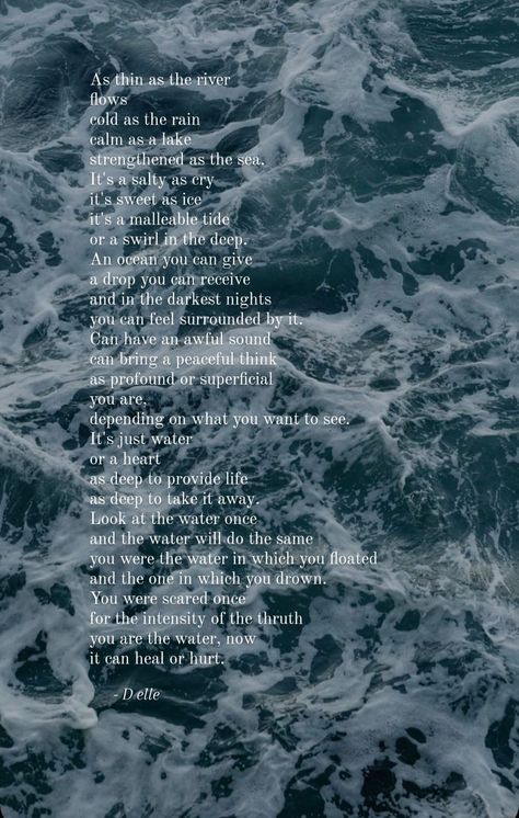 River Poem, Ocean Poem, Water Poems, Aesthetic Sweaters, Language Quotes, Writing Motivation, Poetry Inspiration, Literature Quotes, Easy Drawings Sketches