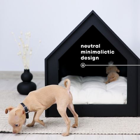 Happy pet - happy family! PetSo - easy choice to make it👀 Dog Nook, Modern Dog Houses, Dog Bed Modern, Indoor Dog House, Dog Branding, Indoor Dog, Pet Crate, Pet Name, Modern Dog