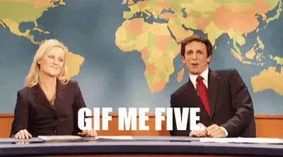 Amy Poehler High Five GIF - AmyPoehler HighFive GifMeFive - Discover & Share GIFs Well Done Gif, High Five Gif, Hi Five, Great Minds Think Alike, Weekend Update, Seth Meyers, Trying To Get Pregnant, Amy Poehler, Snl