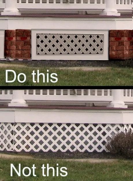 Porch Skirting, Porch Lattice, Deck Skirting, Porch Kits, Building A Porch, House With Porch, Porch Design, Decks And Porches, Building A Deck