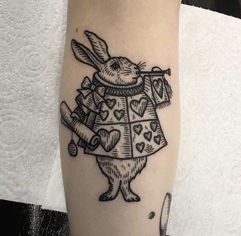 White rabbit White Rabbit Tattoo, Alice In Wonderland Tattoo, Rabbit Alice In Wonderland, Alice And Wonderland Tattoos, Rabbit Tattoo, Wonderland Tattoo, Rabbit Tattoos, 4 Tattoo, B Tattoo