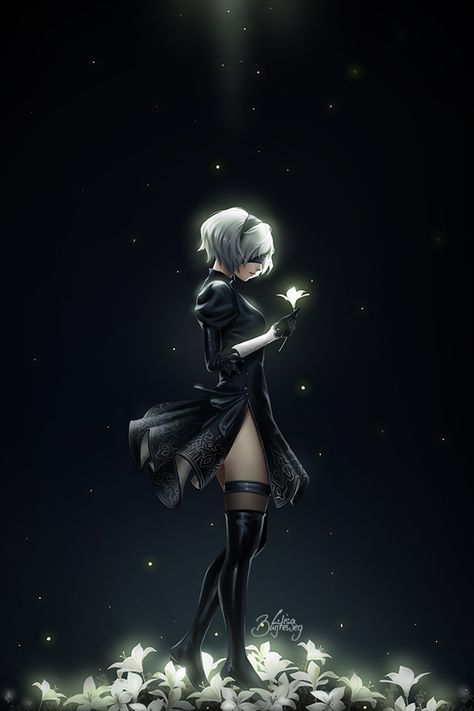 Nier Automata, Wallpaper Phone, Black And White, White, Black