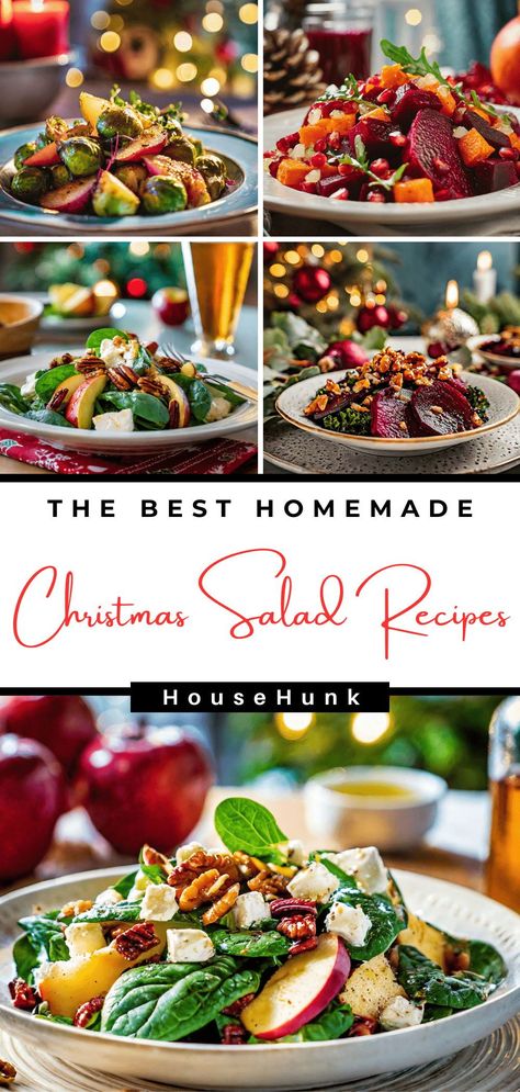 Elevate your holiday table with these 12 delightful Christmas salad recipes! From classic bacon broccoli to festive fig pomegranate, each dish promises a symphony of flavors. Perfect for festive feasts and joyful gatherings. #ChristmasSalads #HolidayRecipes Company Salad Recipe, Christmas Lunch Salad Ideas, Best Holiday Salads, Salad Ideas For Christmas, Festive Salads Christmas, Easy Christmas Salad, Christmas Salads Recipes, Holiday Salads Christmas, Christmas Luncheon Ideas Ladies