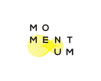 Momentum dynamic logo design Award Branding, Momentum Logo, Momentum Design, Dynamic Logo Design, Dynamic Branding, Minimal Logos Inspiration, Museum Ideas, Church Branding, City Branding